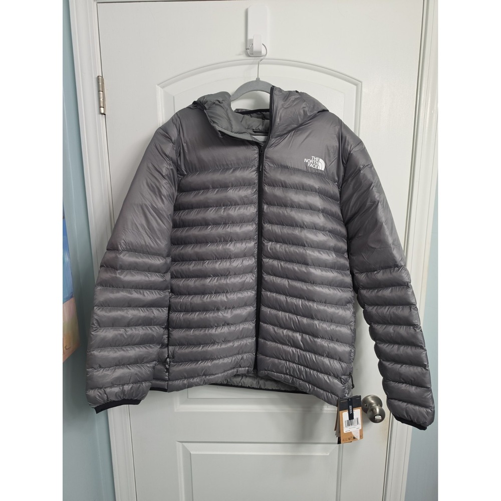The North Face Mens 2025 - Classic Down Hooded Jacket - Smoked Pearl XL